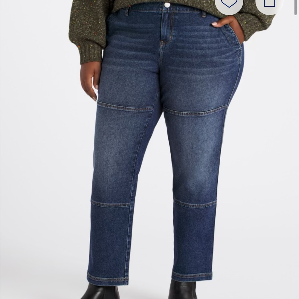 Women’s plus straight cargo jeans